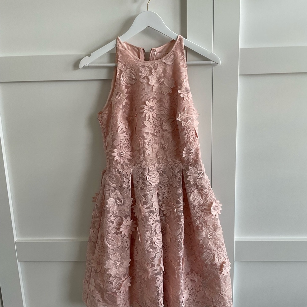 Ted Baker Blush Pink Floral Kids Dress